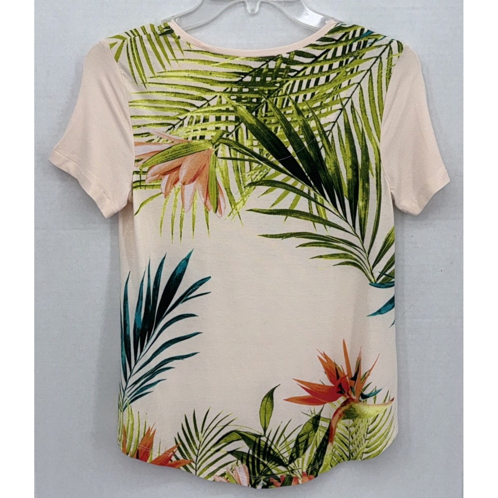 JM Collection Women‎ PP  Hawaiian Floral Palm Top Summer Beach Resortwear Vacay - Picture 2 of 7